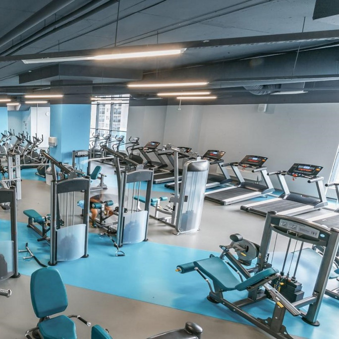 Комерційний гетерогенний лінолеум / Спортивний OMNISPORTS V35 SKY BLUE